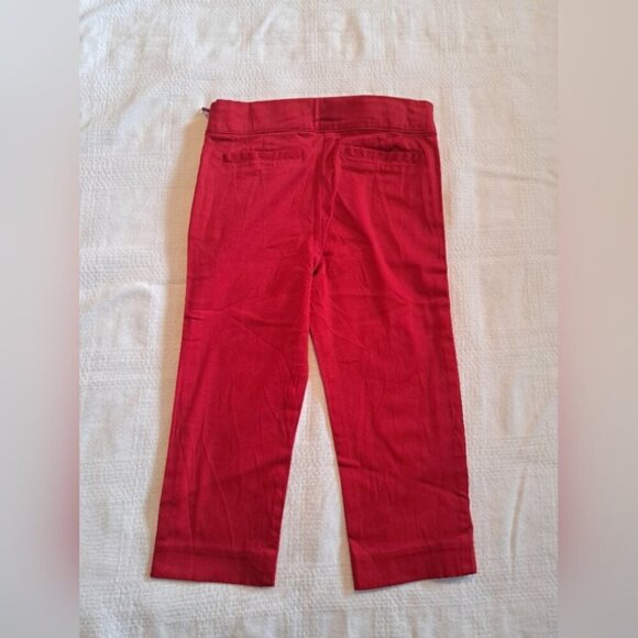 Janie and Jack girls size 4 red pants with stretch. Side zipper, adjustable 2018 - Picture 7 of 7
